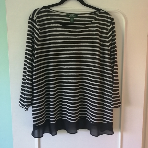 Top Lauren Ralph Lauren 2X 💯 linen - Picture 2 of 5